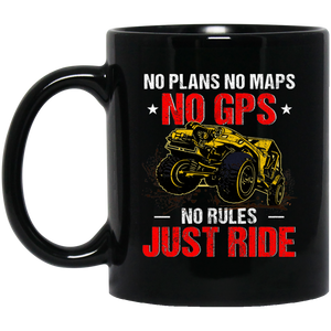 No Plans No Maps No GPS No Rules Just Ride Truck Trucker Truck Driver Pickup Truck Car Gifts Mug - Macnystore