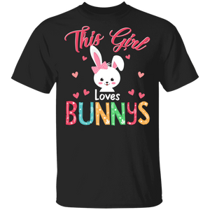This Girl Loves Bunnys Cute Bunny Jungle Safari Animal T-Shirt - Macnystore