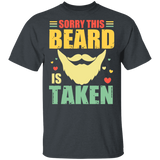 Vintage Sorry This Beard Is Taken Cute Mens Valentine Matching Shirts For Husband Fiance Boyfriend Personalized Valentine Gifts T-Shirt - Macnystore