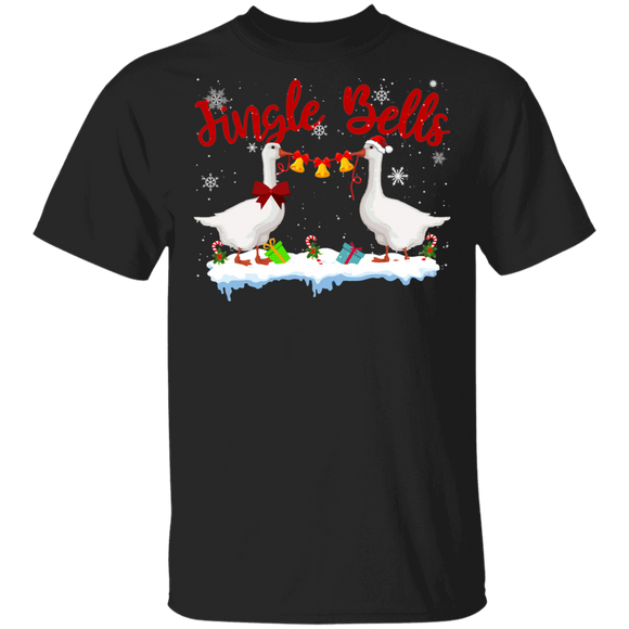 Christmas Goose Lover Shirt Jingle Bells Funny Christmas Santa Goose Game Untitled Meme X-mas Honk Lover Gifts T-Shirt - Macnystore