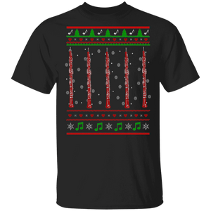 Christmas Oboe Lover Funny Oboe Christmas Sweater Music Lover X-mas Musical Instrument Gifts T-Shirt - Macnystore