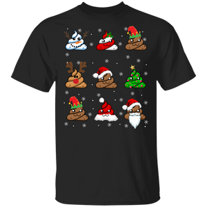 Christmas Santa Shirt Poop Santa ELF Reindeer Funny Christmas Holiday Gifts Christmas T-Shirt - Macnystore
