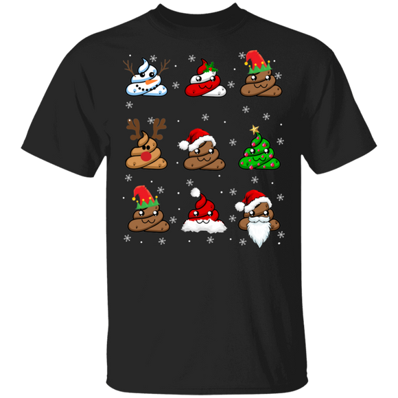 Christmas Santa Shirt Poop Santa ELF Reindeer Funny Christmas Holiday Gifts Christmas T-Shirt - Macnystore
