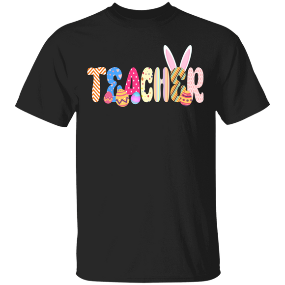 Bunny Teacher Funny Rabbit Bunny Eggs Easter Day Matching Shirt For Men Women Teacher Gifts T-Shirt - Macnystore