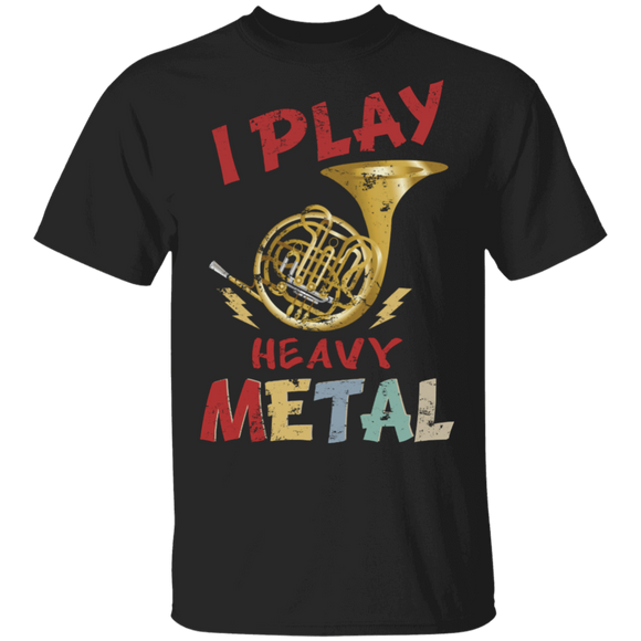 Vintage I Play Heavy Metal Cool Trumpet Heavy Metal Musical Rock Lover Fans Player Gifts T-Shirt - Macnystore