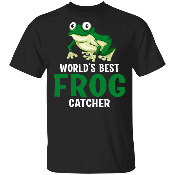 World's Best Frog Catcher Funny Frog Amphibian Lover Fans Frog Hunter Gifts T-Shirt - Macnystore