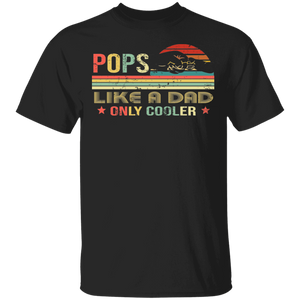 Vintage Retro Pops Like A Dad Only Cooler Shirt Matching Father's Day Gifts T-Shirt - Macnystore