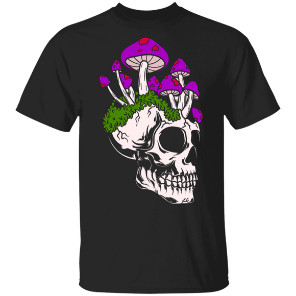 Halloween Skull Lover Shirt Skull Funny Halloween Skull Colorful Mushroom Lover Gifts Halloween T-Shirt - Macnystore