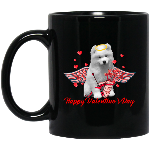 Happy Valentine's Day Cupid Samoyed Dog Pet Lover Matching Shirts For Couples Boys Girls Women Personalized Valentine Gifts Mug - Macnystore