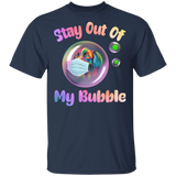 Stay Out Of My Bubble Funny Hippie Dog In Bubble Shirt Matching Dog Lover Owner Hippie Lover Gifts T-Shirt - Macnystore