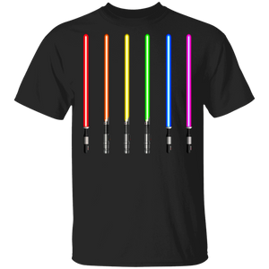Pride LGBT Light Swords Pride Knight Proud LGBT Flag Gay Lesbian Gifts T-Shirt - Macnystore