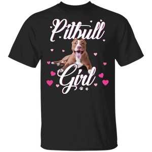 Pitbull Girl Women Puppy Mom Dog Mama Lover T-Shirt - Macnystore