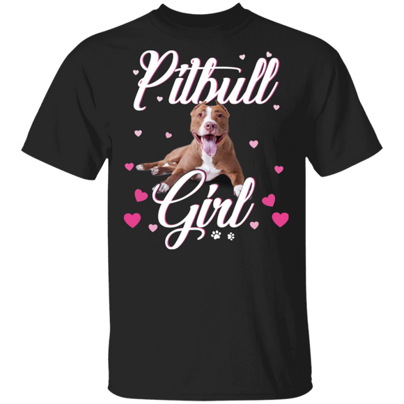 Pitbull Girl Women Puppy Mom Dog Mama Lover T-Shirt - Macnystore
