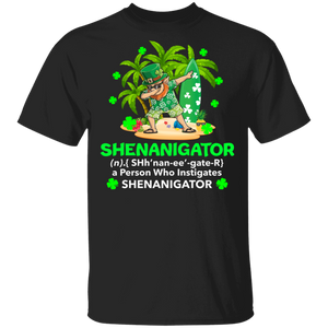 Shenanigator Definition Irish Hawaiian Shamrock St Patrick's Day Gift T-Shirt - Macnystore