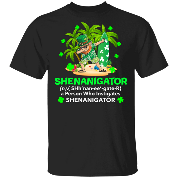 Shenanigator Definition Irish Hawaiian Shamrock St Patrick's Day Gift T-Shirt - Macnystore