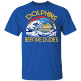 Vintage Retro Dolphins Before Dudes Dabbing Dolphins Shirt Matching Dolphin Fans Lover Gifts T-Shirt - Macnystore