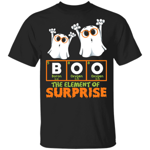 BOO Elements of Surprise Cute Halloween Ghost Science Lover Gifts T-Shirt - Macnystore