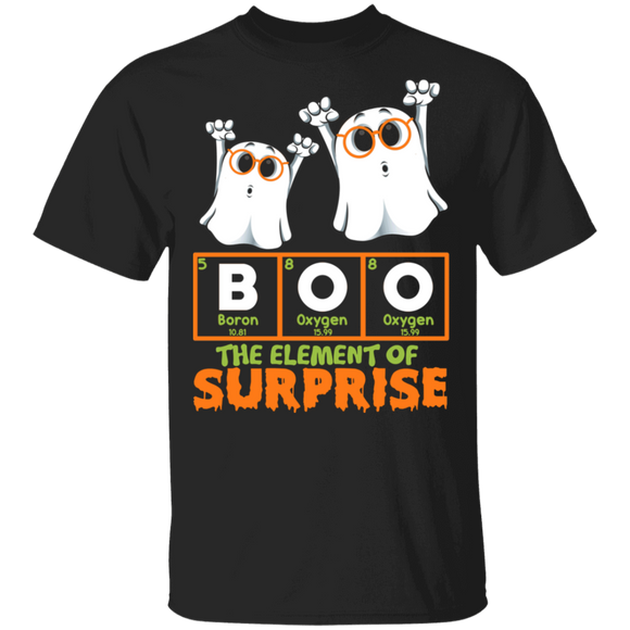 BOO Elements of Surprise Cute Halloween Ghost Science Lover Gifts T-Shirt - Macnystore