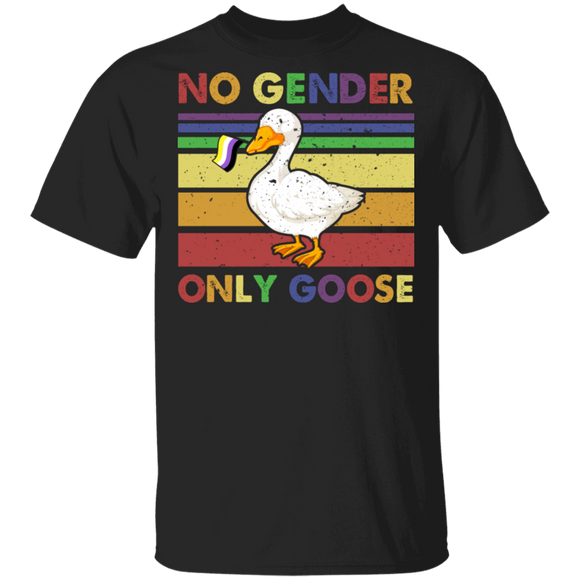 No Gender Only Goose Cool Pride LGBT Goose Proud LGBT Gay Lesbian Gifts T-Shirt - Macnystore