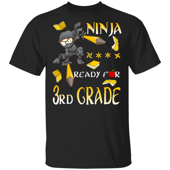 Ninja Ready For 3rd Grade Funny Ninja Back To School Kids Gifts T-Shirt - Macnystore