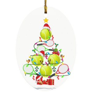 Christmas Ornament Funny Tennis Lover Christmas Tree Light Xmas Decorative Hanging Ornaments SUBORNO Oval Ornament - Macnystore