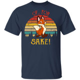 Vintage Bear Oh Fox Sake Funny Fox Shirt Matching Men Women Fox Lover Zookeeper Gifts T-Shirt - Macnystore