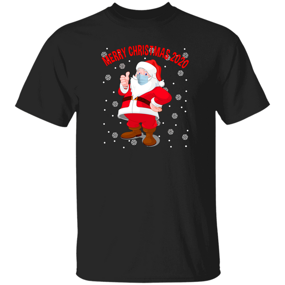 Christmas Santa Shirt Merry Christmas Funny Christmas Santa Face Covering Social Distancing Gifts Christmas T-Shirt - Macnystore