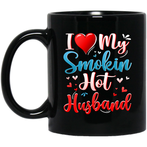 I Love My Smokin Hot Husband Cute Valentine Couple Mug - Macnystore