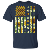 Sunflower As A American Flag Funny Sunflower Shirt Matching Men Women Proud American Gifts T-Shirt - Macnystore