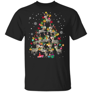 Donkey Christmas Tree Funny Santa Donkey Lover X-mas Farmer Gifts Christmas T-Shirt - Macnystore