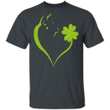Dabbing Shamrock Dog Heart St Patrick's Day Irish Gifts T-Shirt - Macnystore