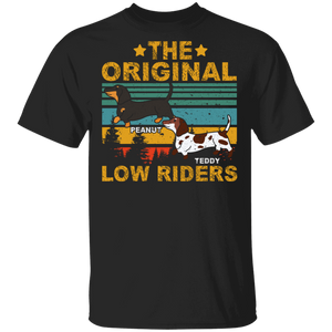Dog Lover Shirt Vintage Retro The Original Low Riders Cool Dachshund Dog Lover Gifts T-Shirt - Macnystore