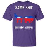 Same Shit Different Animals Donkey Elephant American Flag Shirt - Macnystore
