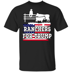 American Election Shirt Ranchers For Trump Cool American Flag Election Vote Rancher Lover Gifts T-Shirt - Macnystore
