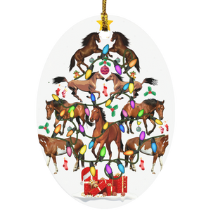 Oval Ornament Horse Christmas Tree SUBORNO Oval Ornament