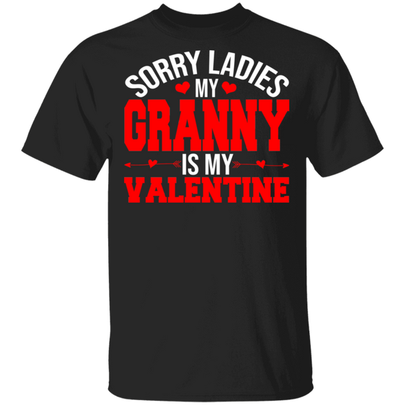 Sorry Ladies My Granny Is My Valentine Matching Shirts For Family Kids Boys Men Personalized Valentine Gifts T-Shirt - Macnystore