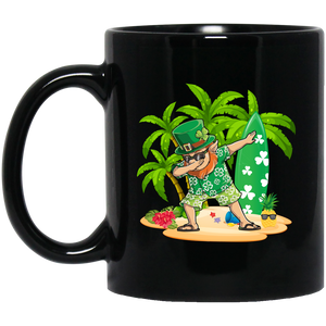 Dabbing Leprechaun Hawaiian Hibiscus St Patrick's Day Gifts Mug - Macnystore