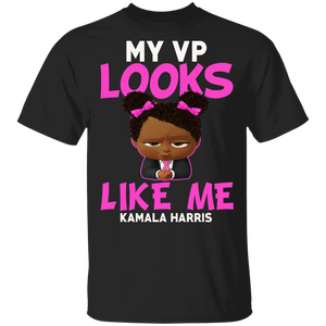 Election Black Shirt My VP Looks Like Me Cute Black Girls Kids Toddler Gifts T-Shirt - Macnystore