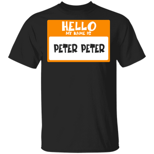 Hello My Name Is Peter Peter Funny Pumpkin Halloween Gifts T-Shirt - Macnystore