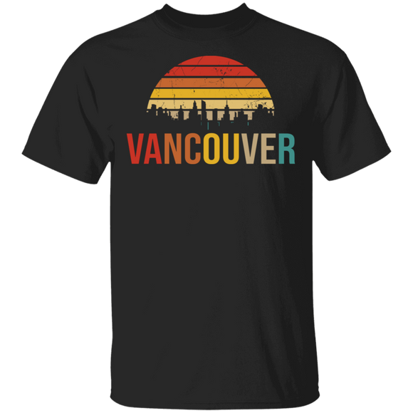 Vancouver Lover Shirt Vintage Retro Cool Vancouver British Columbia Canada Lover Gifts T-Shirt - Macnystore