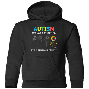 Autism It's Not A Disability It's A Different Ability Sunflower Pullover Hoodie - Macnystore
