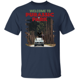 Welcome To Jurassic Park Funny Truck And Cat Shirt Matching Traveler Explorer Cat Lover Gifts T-Shirt - Macnystore