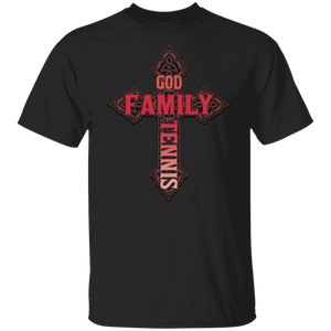 God Family Tennis Cool Christ Cross Matching Tennis Golf Lover Fans Gifts T-Shirt - Macnystore