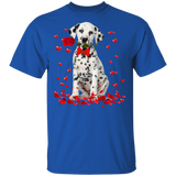 Dalmatian Rose Flower Funny Dalmatian Dog Lover Owner Couple Husband Wife Fiance Fiancee Girlfriend Boyfriend Valentine Gifts T-Shirt - Macnystore