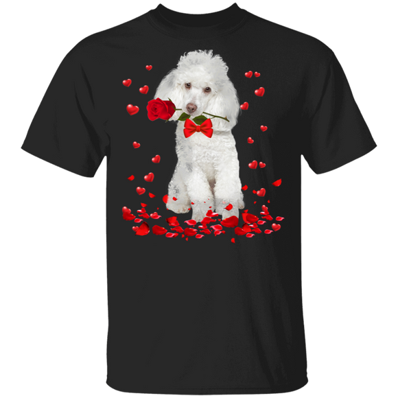 Cockapoo Rose Flower Funny Cockapoo Dog Lover Owner Couple Husband Wife Fiance Fiancee Girlfriend Boyfriend Valentine Gifts T-Shirt - Macnystore