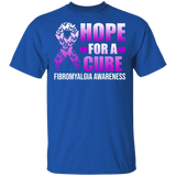 Hope For A Cure Fibromyalgia Awareness Cute Purple Butterflies Ribbon Matching Fibromyalgia Patient Supporter Fibromyalgia Awareness Gifts T-Shirt - Macnystore