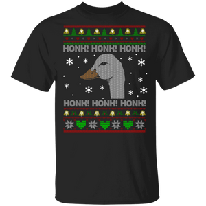 Christmas Goose Lover Shirt Honk Honk Honk Funny Ugly Christmas Sweater Goose Game Gamer Lover Gifts Christmas T-Shirt - Macnystore