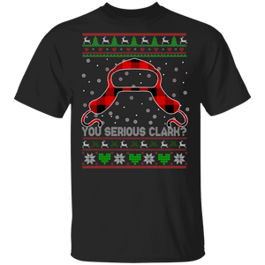Christmas Movie Lover Shirt You Serious Clark Cool Ugly Christmas Sweater Red Plaid Scottish Christmas Holiday Gifts Christmas T-Shirt - Macnystore