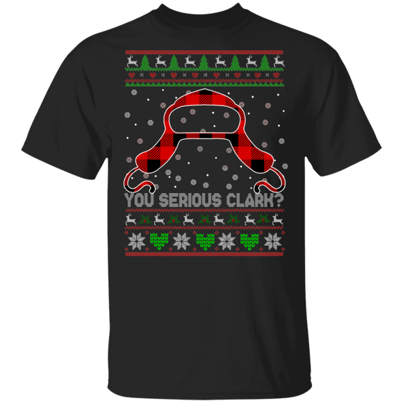 Christmas Movie Lover Shirt You Serious Clark Cool Ugly Christmas Sweater Red Plaid Scottish Christmas Holiday Gifts Christmas T-Shirt - Macnystore