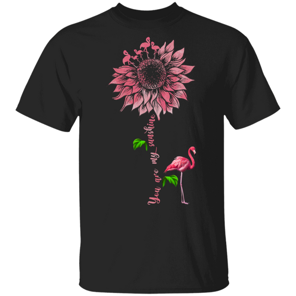 Women You Are My Sunshine Sunflower Flamingo Floral Lover Gifts T-Shirt - Macnystore